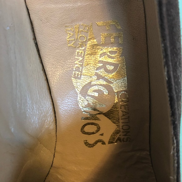Vintage Brown Suede Salvatore Ferragamo Heels - Picture 7 of 8